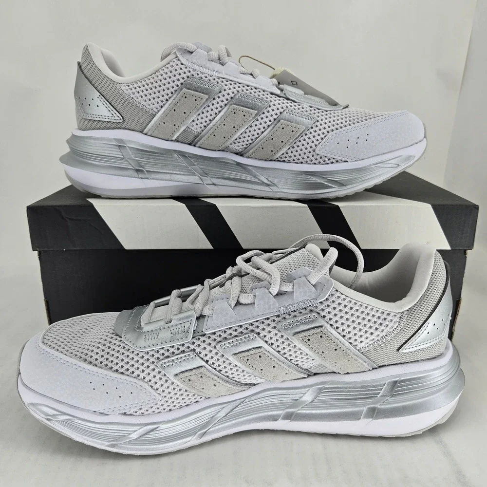adidas Astrastar Silver Grey White Mesh Running Shoes JP5951 Mens Size 10 NEW